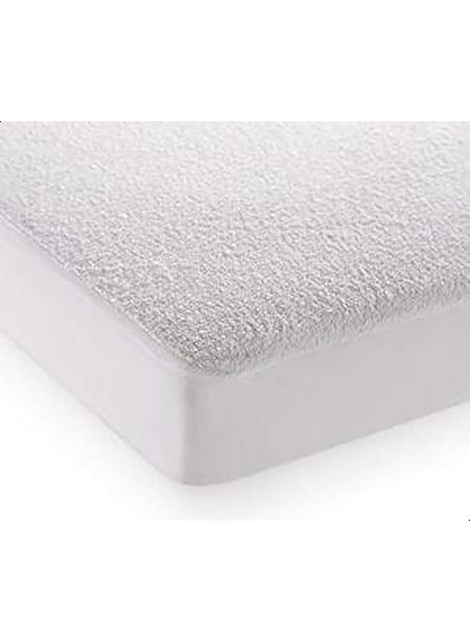 PENHALIGON'S Mattress Protector With An Outer Face Of Towel Cotton Blend White 200x150cm - Image 2