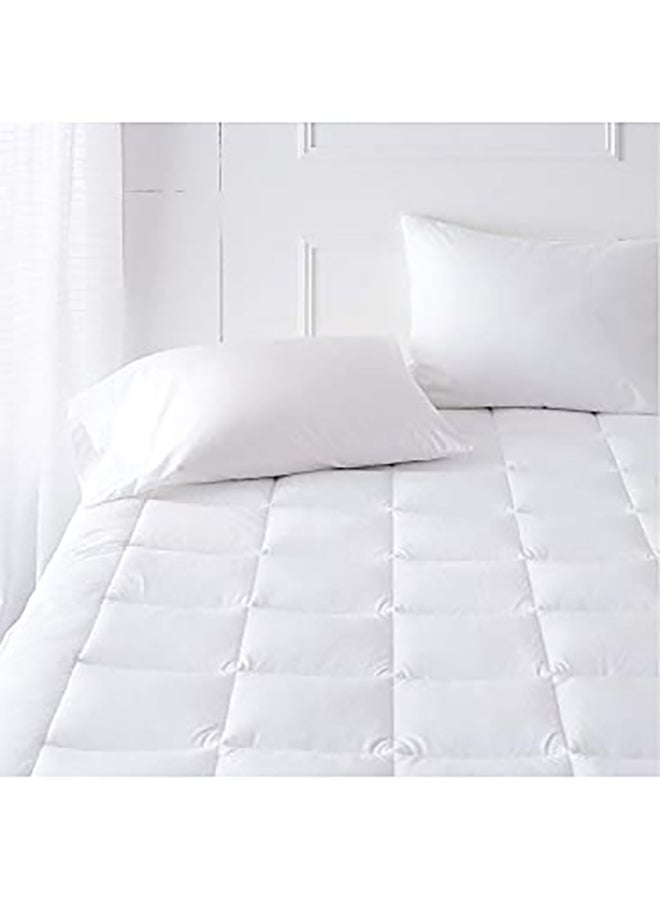 PENHALIGON'S Lux Mattress Topper 10 cm Microfiber Filing With Rubber Corner Edges Cotton White 200x120cm - Image 2