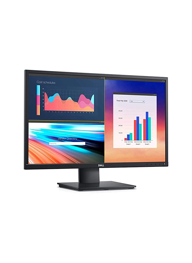 ديل شاشة LCD بتقنية IPS مقاس 24 بوصة بدقة كاملة الوضوح ‎(1920 x 1080) وإضاءة خلفية LED ومنفذ عرض ومنفذ VGA (تقنية واي فاي25) طراز E2420H أسود - Image 1