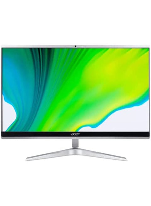 Aspire C22-1650All In One Desktop With 21.5-Inch Display, Core i5 1135G7 Processer/8GB RAM/1TB HDD +256GB SSD/Intel UHD Graphics/Windows 10 Home English/Arabic Silver