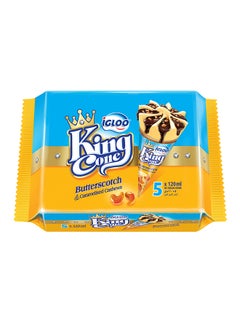 King Cone Butterscotch Caramelized Cashew Ice Cream 120ml pack_of_5