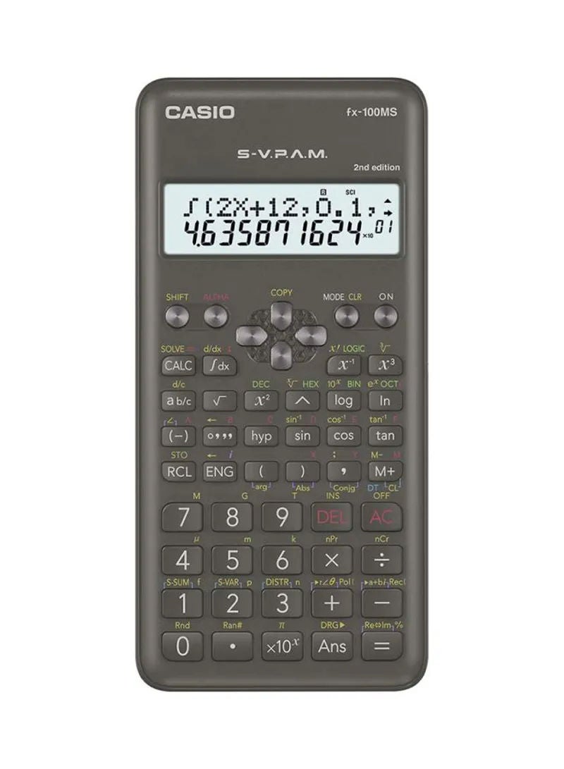 CASIO 12-Digit Scientific Calculator Black/Yellow - Image 1
