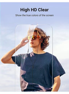 يو جرين واقي شاشة iPhone 14 Plus/iPhone 13 Pro Max عبوتين مقاس 6.7 بوصة مع إطار محاذاة سهل التركيب، خالٍ من الفقاعات، شفاف عالي الدقة، مقاوم للخدش، مضاد لبصمات الأصابع، طبقة زجاجية مقسى كاملة الشاشة شفاف  - Image 4