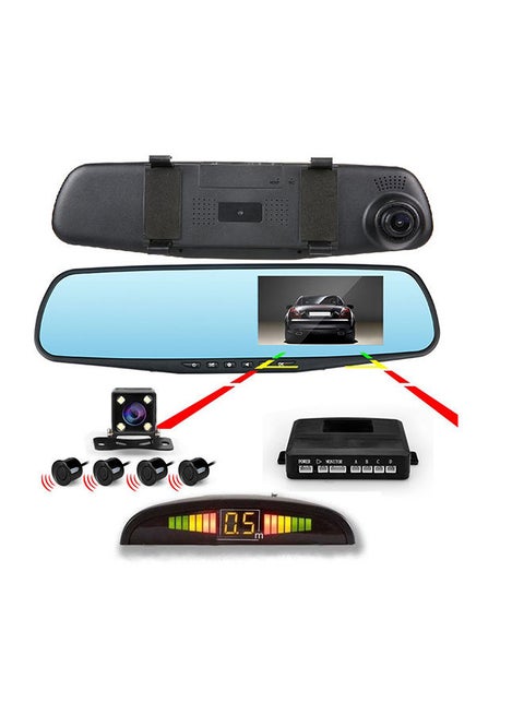 Car DVR And Parking  Assistance Camera Black Sensor Radar Set Rear View Camera Set