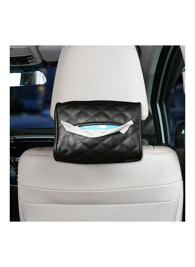 Generic Elegant Car Chair Back Mounted Creative Tissue Holder Leather Case  - Image 2