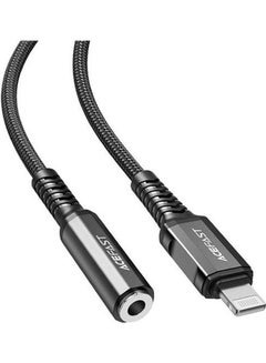 ACEFAST Lightning To Dc3.5 Aluminum Alloy Headphones Adapter Cable Black  - Image 1