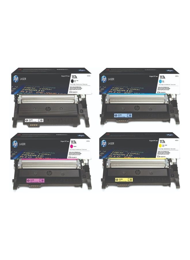 HP Original Set of 4 Toners 117A - W2070A / W2071A / W2072A / W2073A Black/Cyan/Yellow/Magenta - Image 1