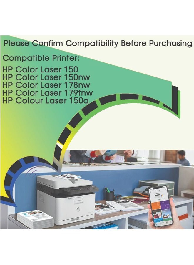 HP Original Set of 4 Toners 117A - W2070A / W2071A / W2072A / W2073A Black/Cyan/Yellow/Magenta - Image 2