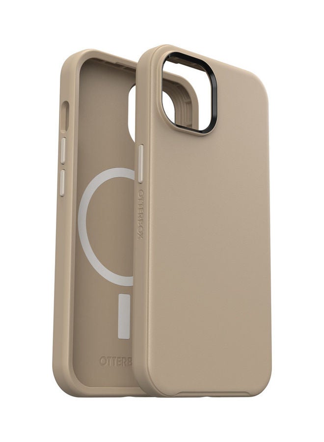 أوتربوكس غطاء حماية واقٍ من سلسلة سيمتري بلس لهاتف آيفون 14 بلون دونت إيفن شاي بيج - Image 3