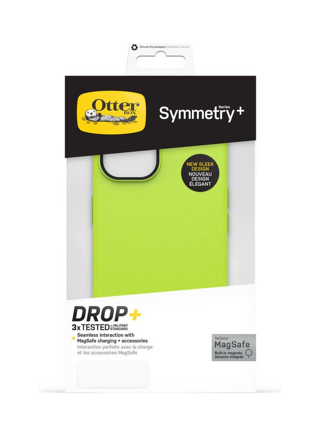 أوتربوكس غطاء حماية واقٍ من سلسلة سيمتري بلس لهاتف آيفون 14 بلون أخضر فاقع أول يورز أصفر - Image 2