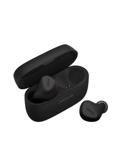 Elite 5 True Wireless In Ear Bluetooth Earbuds with Hybrid Active Noise Cancellation (ANC), 6 built-in Microphones for Clear Calls, Small Ergonomic Fit and 6 mm Speakers Titanium Black