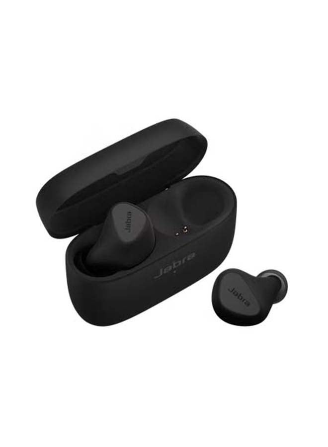 Jabra - Elite 5 True Wireless In Ear Bluetooth Earbuds with Hybrid Active Noise Cancellation (ANC), 6 built-in Microphones for Clear Calls, Small Ergonomic Fit and 6 mm Speakers Titanium Black - Image 1