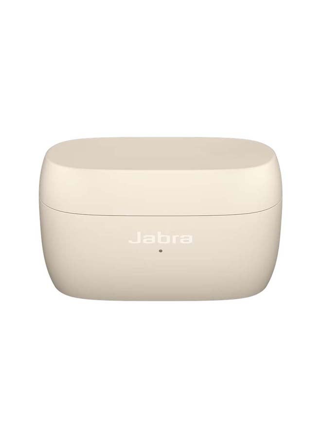 Jabra - Elite 5 True Wireless In Ear Bluetooth Earbuds with Hybrid Active Noise Cancellation (ANC), 6 built-in Microphones for Clear Calls, Small Ergonomic Fit and 6 mm Speakers Gold Beige - Image 1