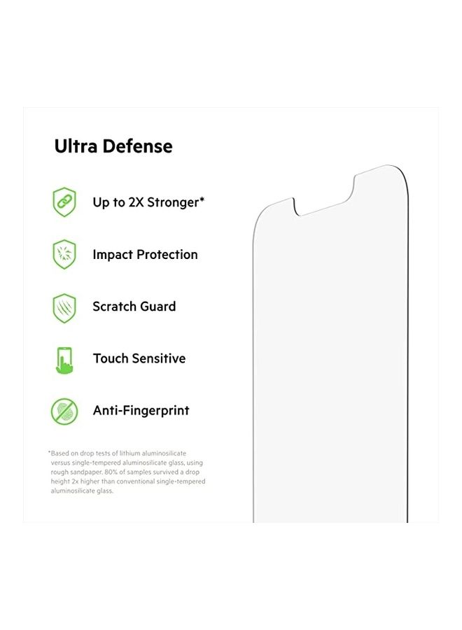 belkin Ultraglass Iphone 14 Pro Screen Protector, Antimicrobial-Treated, Easy Bubble Free Application With Included Installation Guide Tray, 9H Hardness Tested Clear  - Image 2