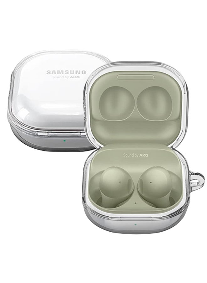 أو أوزون حافظة من السيليكون متوافقة مع سماعات جالاكسي بادز لايف/ جالاكسي بادز برو، غطاء مضاد للصدمات ومرن ومضاد للخدش شفاف - Image 1