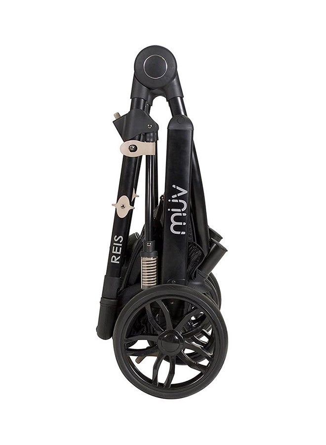 babytrend Reis Stroller With Bassinet - Black/Blue - Image 5