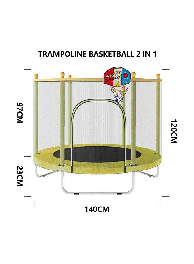 شيانغ يو 5.5 Feet Fancy And Funny Jumping Trampoline With Basketball Hoop 140x140x120cm - Image 4