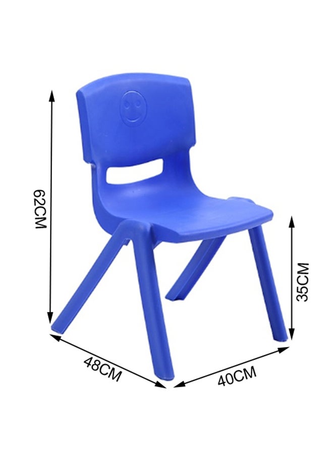 كرسي صغير بلاستيكي داخلي أزرق للمدرسة أزرق 40x48x62 سم أزرق 40x48x62سم - Image 3