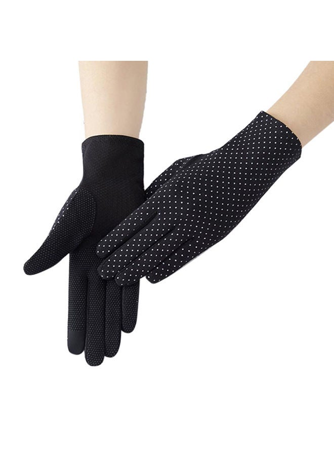 Generic Pair Women Sun Protective Gloves UV Protection Summer Sunblock Gloves Touchscreen Gloves for Driving Riding  - Image 1