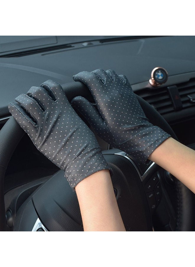 Generic Pair Women Sun Protective Gloves UV Protection Summer Sunblock Gloves Touchscreen Gloves for Driving Riding  - Image 2