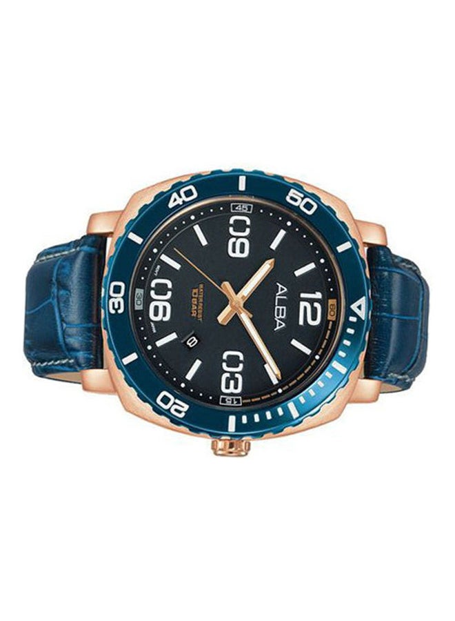 Alba - Men's Hand Watch Active Leather Strap AG8H96X - Image 1