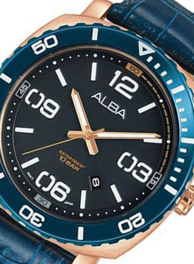 Alba - Men's Hand Watch Active Leather Strap AG8H96X - Image 1