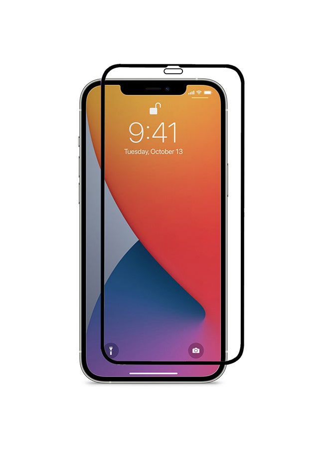 MARGOUN Tempered Glass Screen Protector For Apple iPhone 12 Pro Max Black/Clear - Image 1