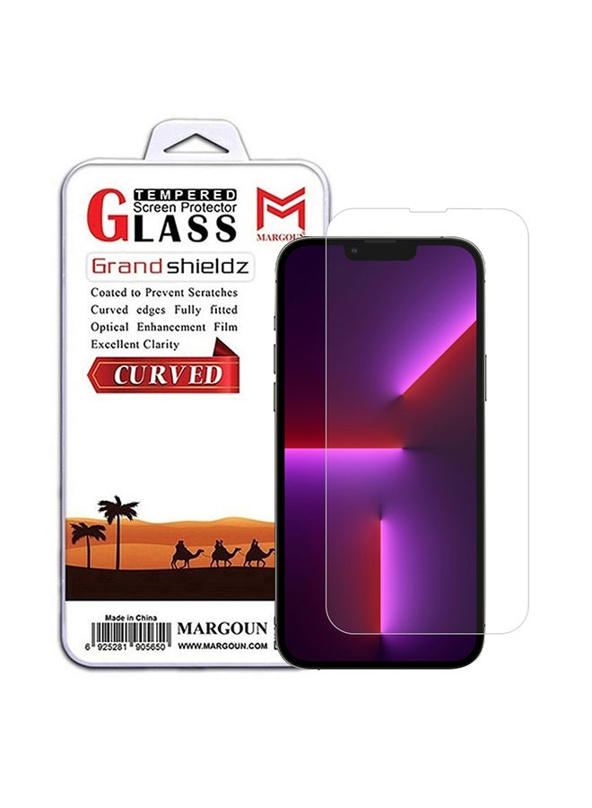 مارجون لاصقة حماية للشاشة من الزجاج المقوى الشفاف والمضاد للخدوش بتغطية كاملة من الحافة إلى الحافة بدرجة صلابة 9H ومتوافقة مع غطاء الحماية مقاس 6.4 بوصة لهاتف آيفون 14 بلس شفاف - Image 1