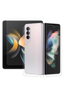 Samsung Galaxy Z Fold 4 Screen Protector Full Coverage Front and Back Protector Film HD Anti-Scratch Flexible Hydrogel Clear TPU Film Clear
