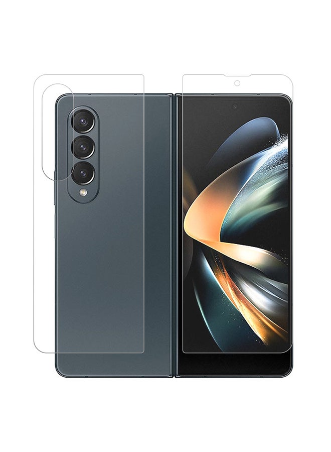 MARGOUN - Samsung Galaxy Z Fold 4 Screen Protector Full Coverage Front and Back Protector Film HD Anti-Scratch Flexible Hydrogel Clear TPU Film Clear - Image 1