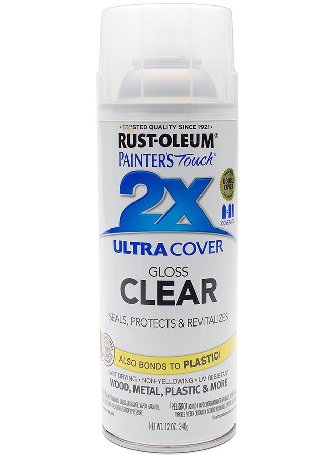 RUST-OLEUM Painter’s Touch Gloss Ultra Cover Spray Clear  - Image 1