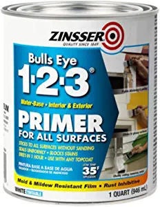Rust-Oleum 2004 Bulls Eye 1-2-3 Water Based Primer White 946ml