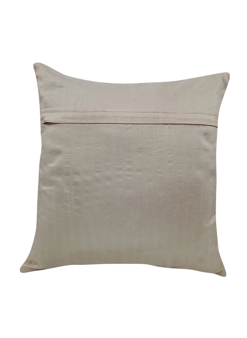 هوم تاون غطاء وسادة ديكور بحشوة مصنوع من البوليستر بنسبة 100% والجانب الأمامي مزين بترتر والجانب الخلفي من نسيج البولي دوبيون من هوم تاون نحاسي 40x40سم - Image 2