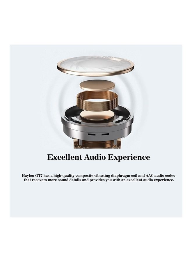 Haylou - GT7 True Wireless Earbuds Low Latency Mode Bluetooth 5.2 AAC Audio Codec 20hrs Battery Life Stereo And Mono Mode Smart Touch Control Type-C Charging Black - Image 1