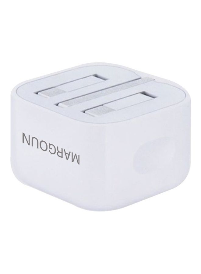 MARGOUN - USB-C 20W Power Adapter with Lightning to USB-C Cable 1m for iPhone 14 Series Wall Charger Travel Adapter with Foldable Pins White - Image 1