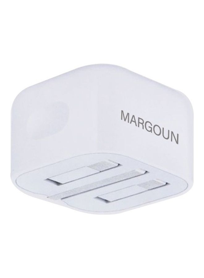 MARGOUN - USB-C 20W Power Adapter with Lightning to USB-C Cable 1m for iPhone 14 Series Wall Charger Travel Adapter with Foldable Pins White - Image 1