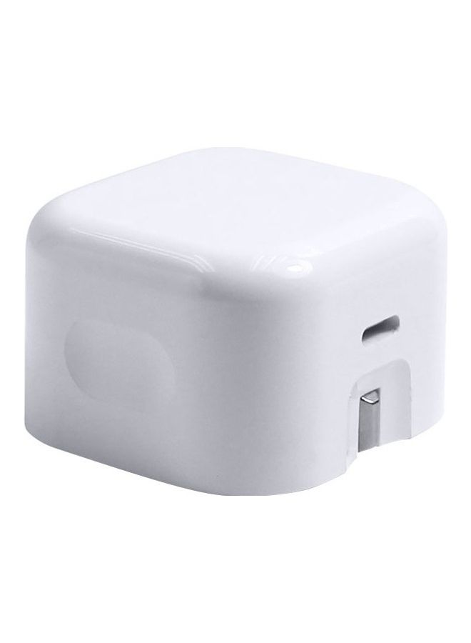 MARGOUN - USB-C 20W Power Adapter with Lightning to USB-C Cable 1m for iPhone 14 Series Wall Charger Travel Adapter with Foldable Pins White - Image 1