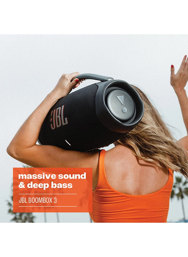 JBL - Boombox 3 Portable Speaker With Massive  Signature Pro Sound Black - Image 1