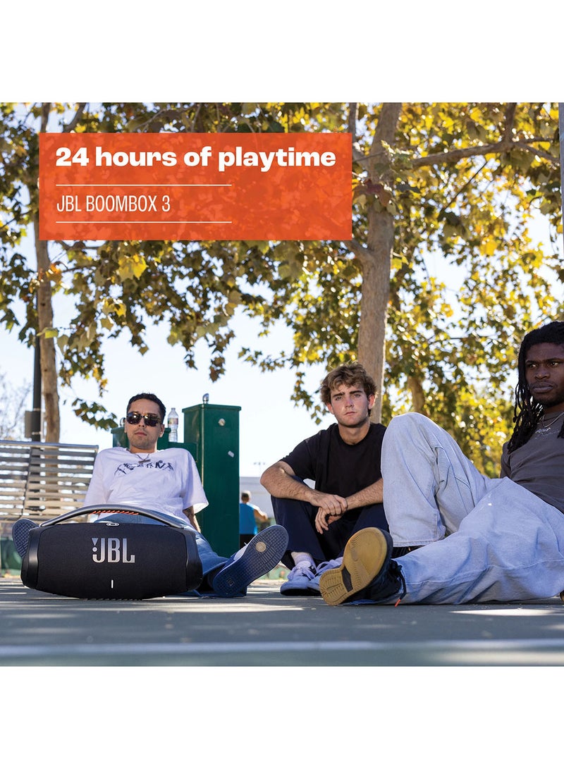 JBL - Boombox 3 Portable Speaker With Massive  Signature Pro Sound Black - Image 1