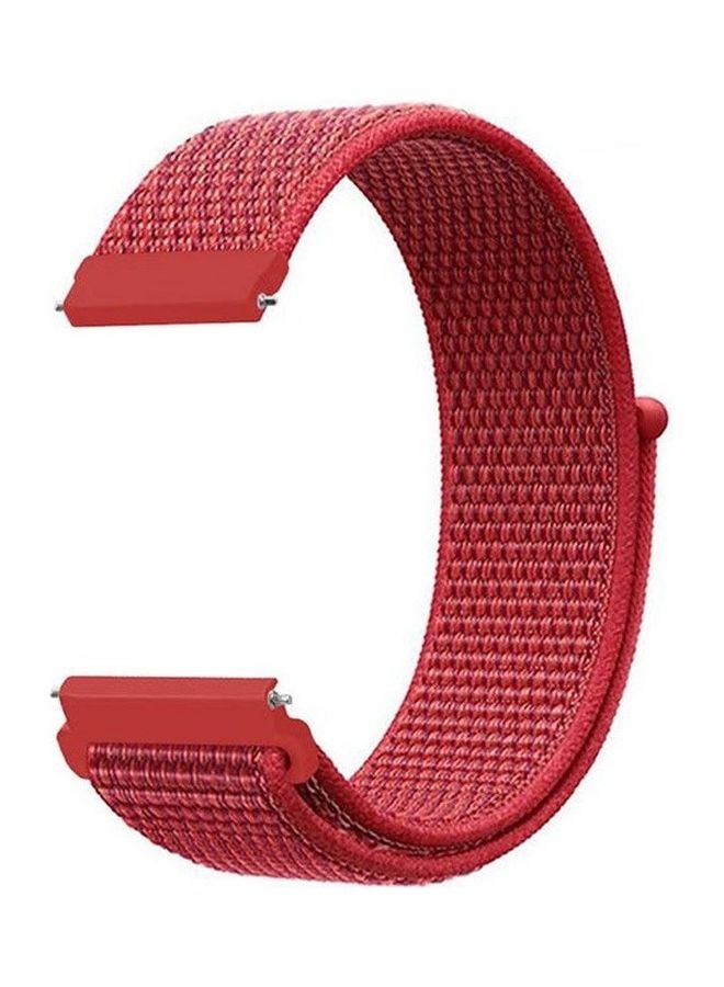 مارجون سوار بديل من النايلون بتصميم حلقي مقاس 20 مم متوافق مع ساعة سامسونج جالاكسي 5 مقاس (40 مم/44مم) وساعة جالاكسي5 برو مقاس (45مم) أحمر - Image 3