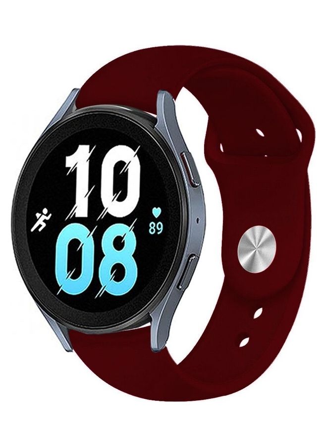 MARGOUN Samsung Galaxy Watch 5 / Galaxy Watch 5 Pro Band Silicone Replacement Strap 20mm Compatible with Galaxy Watch5 (44mm/40mm) Galaxy Watch5 Pro (45mm) Maroon  - Image 1