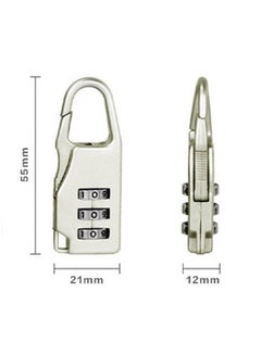 1-piece Travel Suitcase Code Lock Black/Silver - v1663164469/N16119323A_8