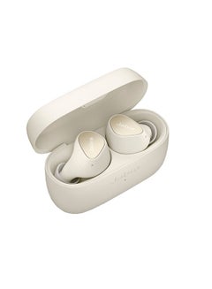 Elite 3 In Ear Wireless Bluetooth Earbuds – Noise Isolating True Wireless Buds with 4 Built-in Microphones for Clear Calls, Rich Bass, Customizable Sound, and Mono Mode Light Beige