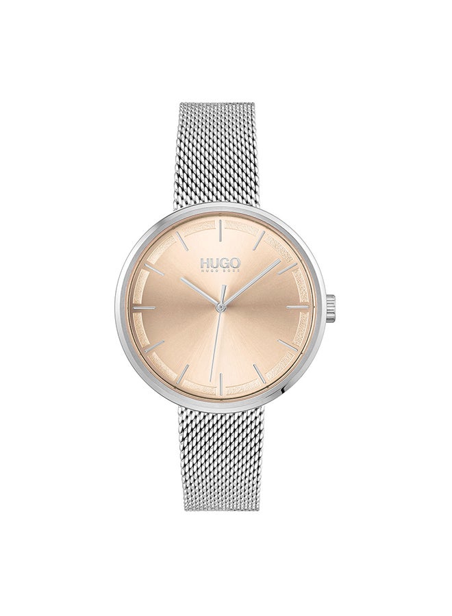 HUGO BOSS Women's #Crush  Carnation Gold Dial Watch - 1540099 - Image 1