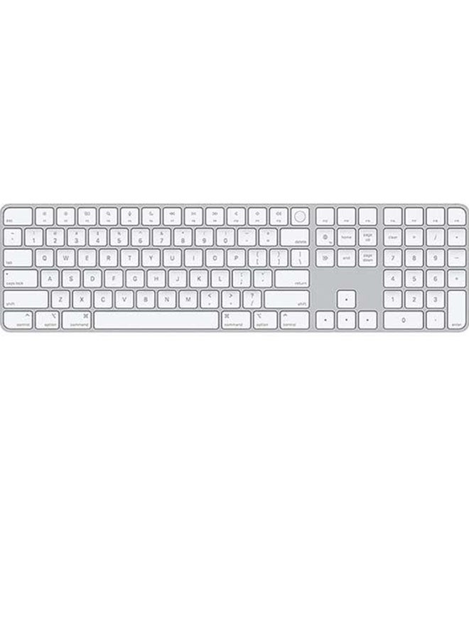 Apple - Magic Keyboard with Touch ID and Numeric Keypad (for Mac computers with silicon) - US English Silver - Image 1