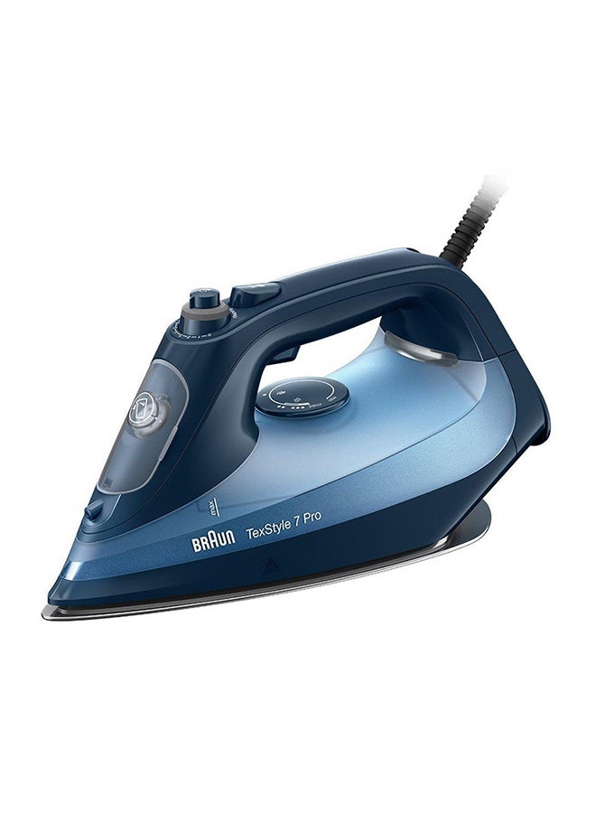 BRAUN - Steam Iron, EloxalPlus Free Glid Soleplate, 225g Steam Shot per Minute, Anti Drip, Self Cleaning, Anti Calc, 300 ml 3000 W SI7160BL Blue - Image 1