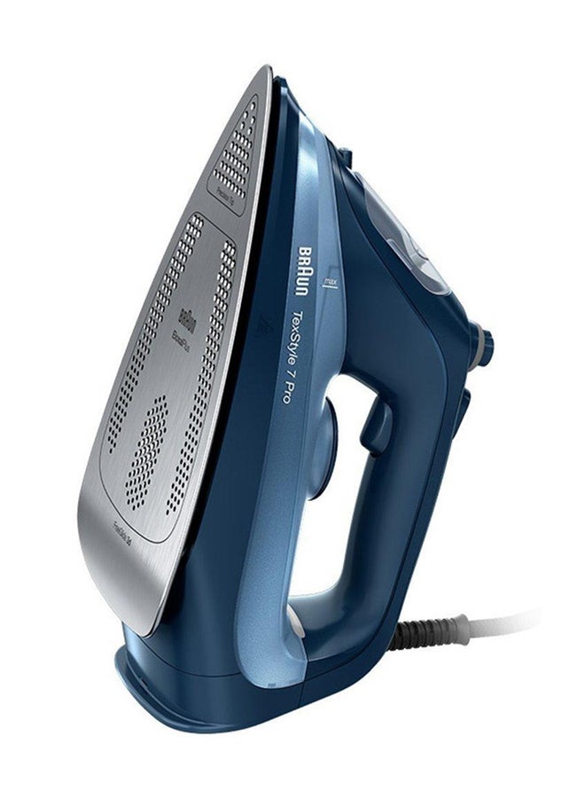 BRAUN - Steam Iron, EloxalPlus Free Glid Soleplate, 225g Steam Shot per Minute, Anti Drip, Self Cleaning, Anti Calc, 300 ml 3000 W SI7160BL Blue - Image 1