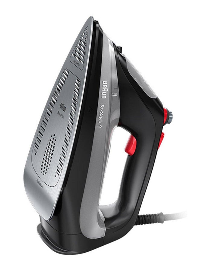 Steam Iron, EloxalPlus Free Glid Soleplate, iCare Technology, 230g Steam Shot per Minute, Anti Drip, Self Cleaning, Anti Calc, 330 ml 3100 W SI9281BK Black - v1663169289/N53349325A_2