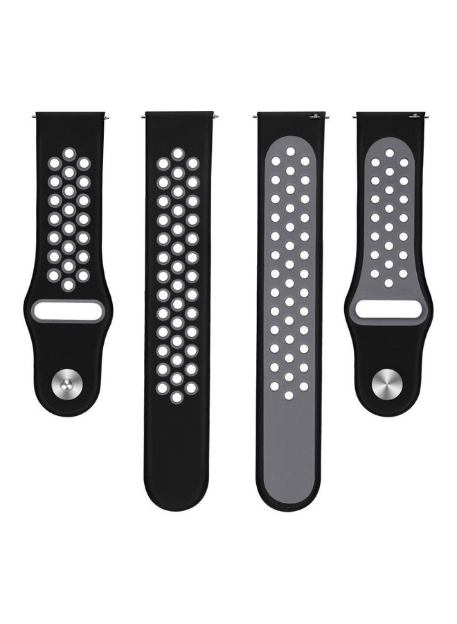 MARGOUN Samsung Galaxy Watch 5 / Galaxy Watch 5 Pro Band Silicone Replacement Strap 20mm Compatible with Galaxy Watch5 (44mm/40mm) Galaxy Watch5 Pro (45mm) Black/Grey  - Image 3
