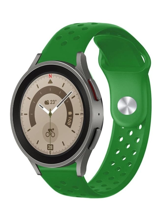 MARGOUN Samsung Galaxy Watch 5 / Galaxy Watch 5 Pro Band Silicone Replacement Strap 20mm Compatible with Galaxy Watch5 (44mm/40mm) Galaxy Watch5 Pro (45mm) Green  - Image 2